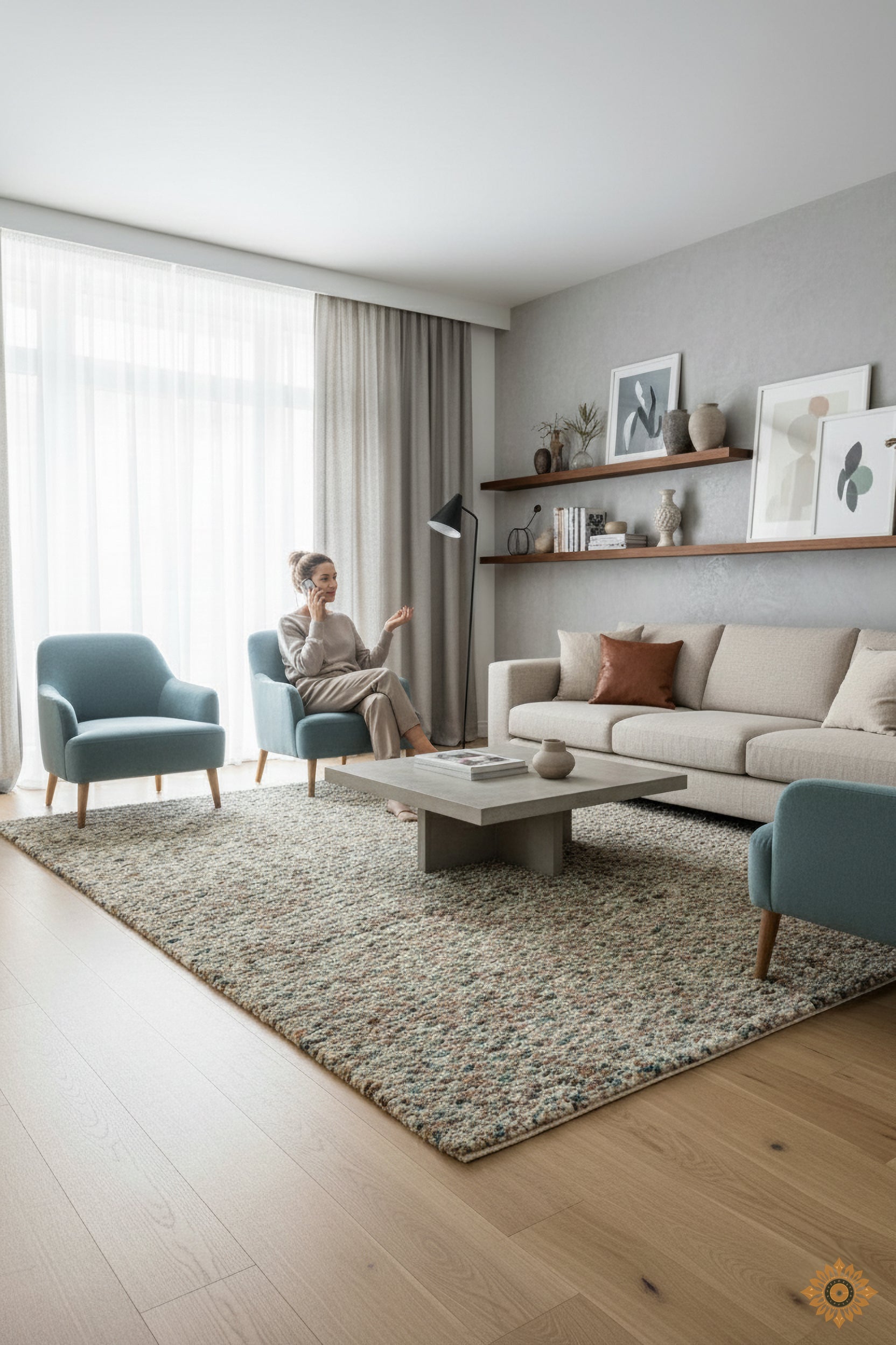 Artisan Heath | Hand-Loom Woolen Rug