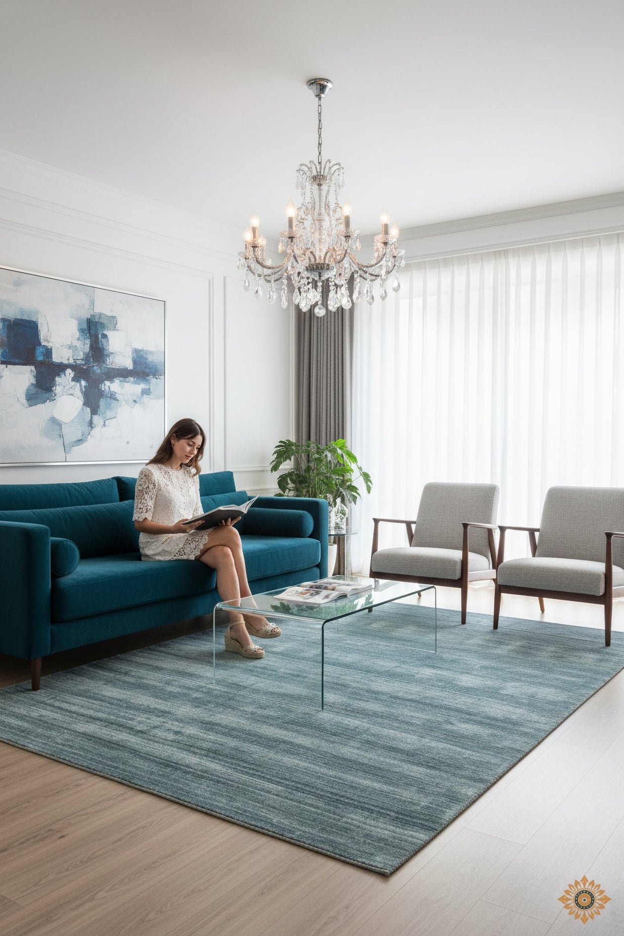 Horizon Haze | Hand-Loom Woolen Rug