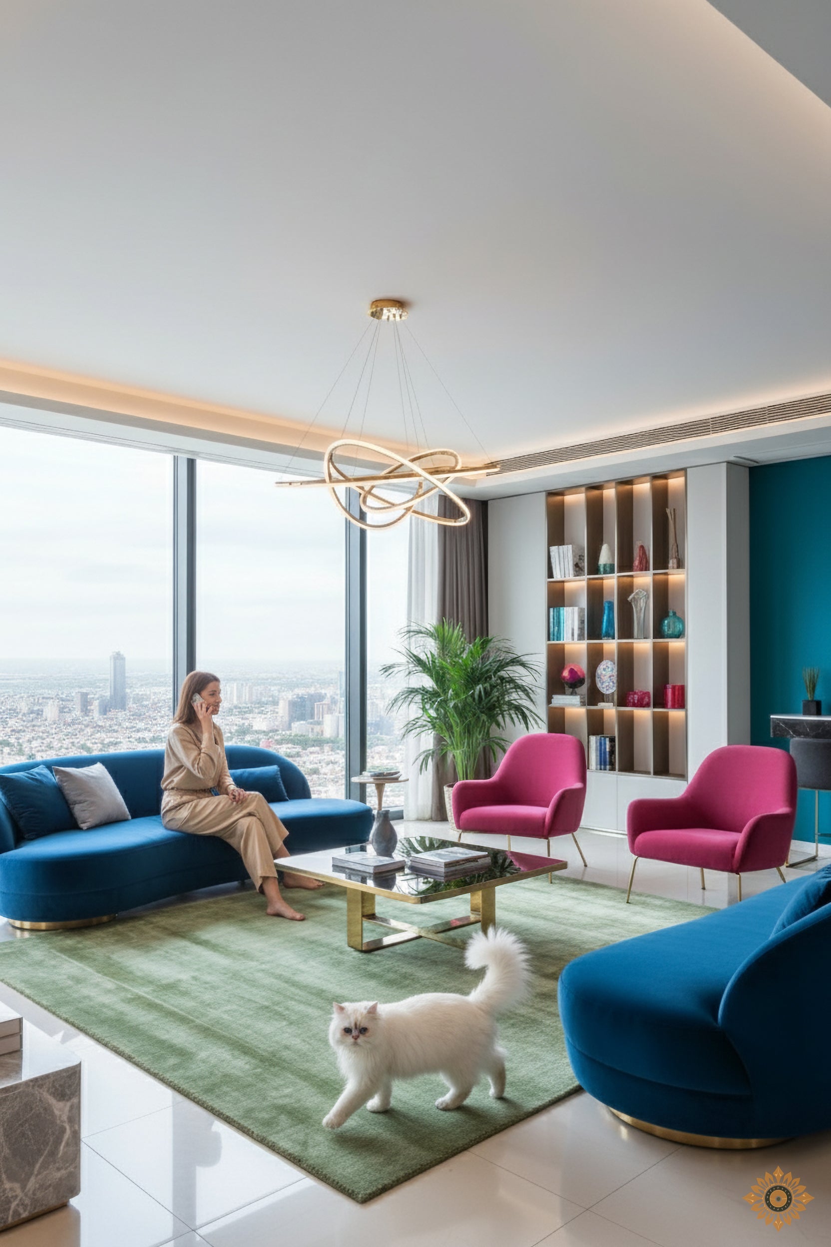 Forest Whisper | Hand-Loom Printed Viscose Rug