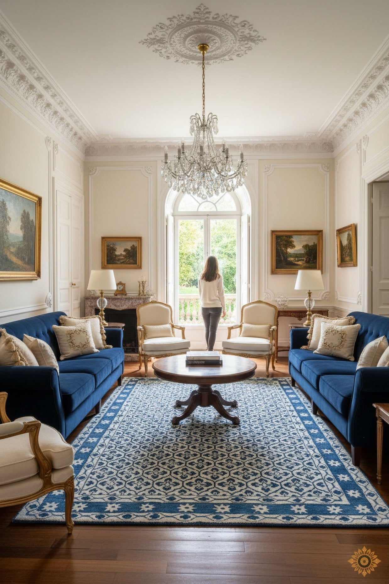 Aegena Damask | Hand-Tufted Woolen Rug