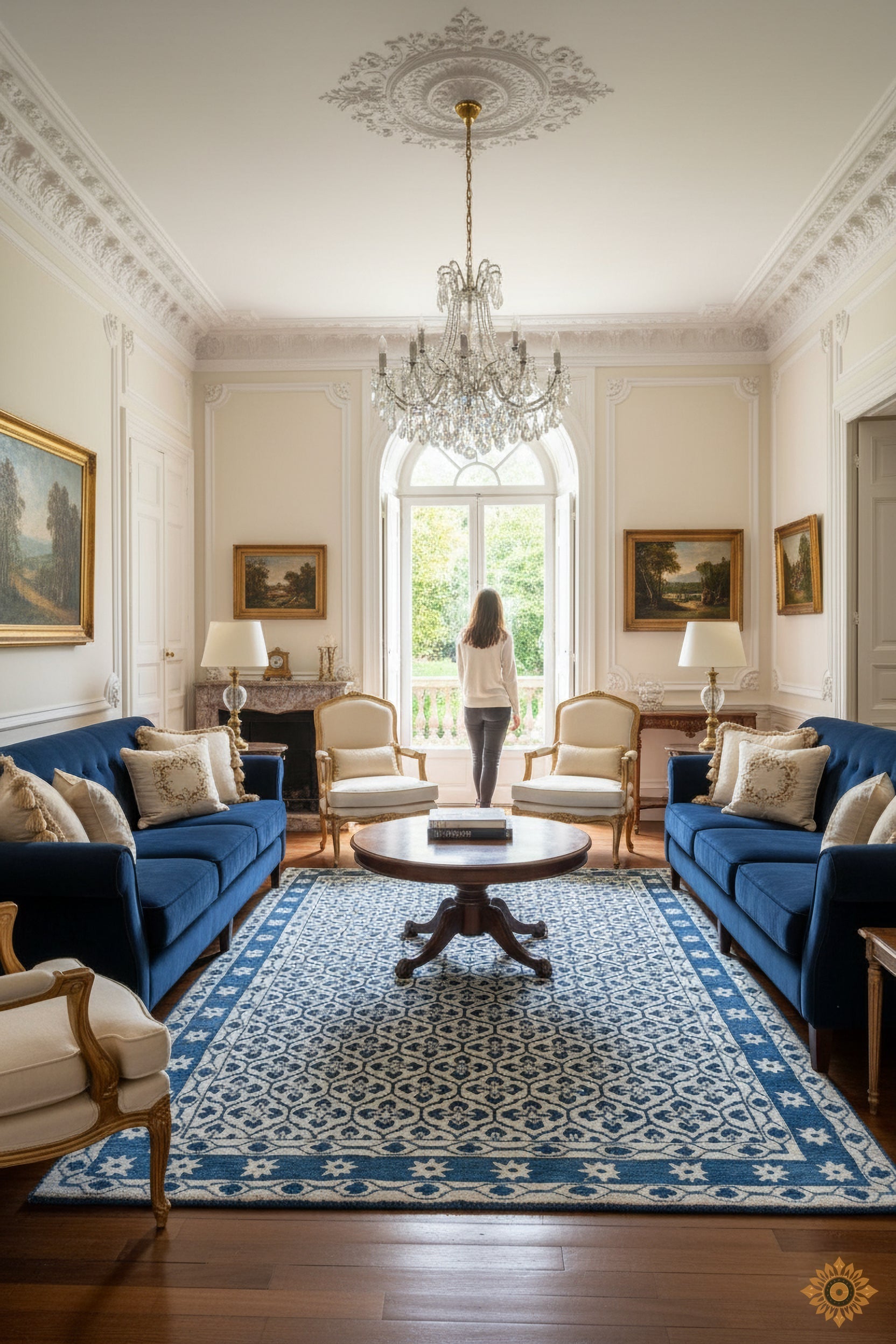 Aegena Damask | Hand-Tufted Woolen Rug