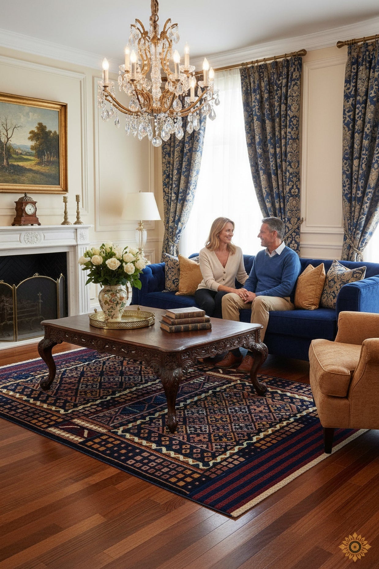 Midnight Mosaic | Fusion Weave (Hand-Tufted on Durrie)