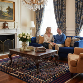 Garnet Dusk | Fusion Weave (Hand-Tufted on Durrie)