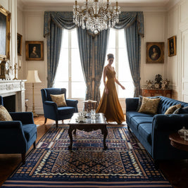 Garnet Dusk | Fusion Weave (Hand-Tufted on Durrie)