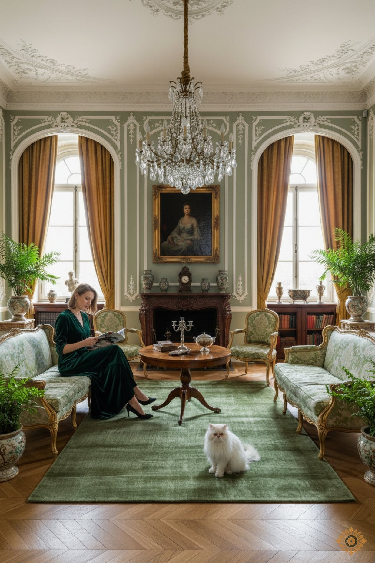 Forest Whisper | Hand-Loom Printed Viscose Rug