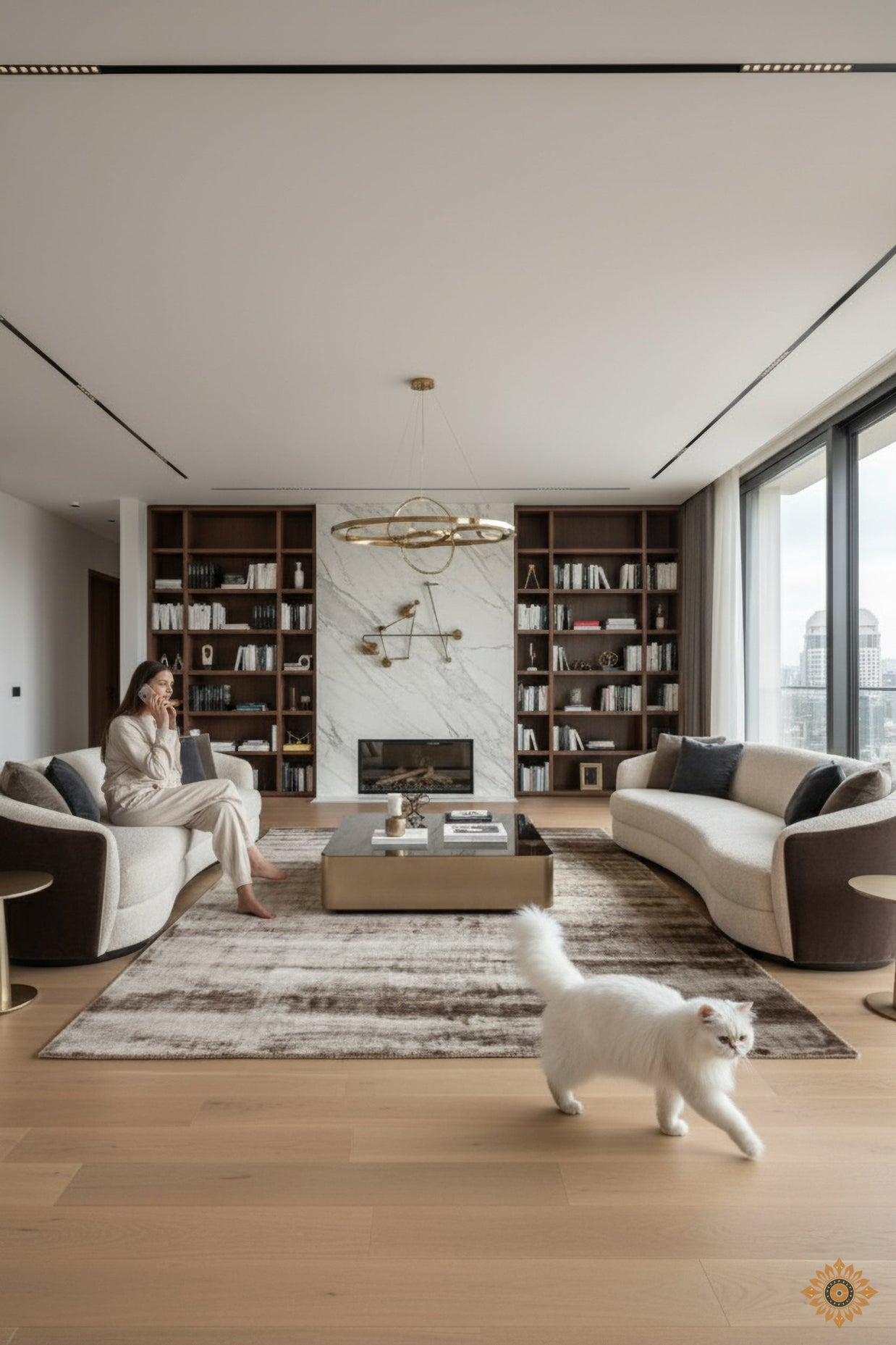 Mocha Dusk | Hand-Loom Printed Viscose Rug