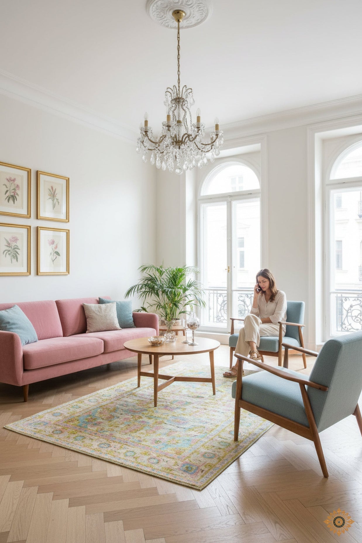 Pastel Garden | Hand-Knotted Handcarded Wool Rug