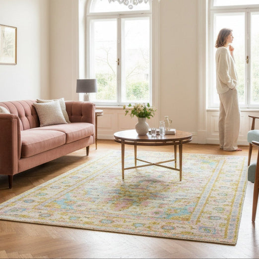 Pastel Garden | Hand-Knotted Handcarded Wool Rug