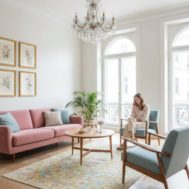 Pastel Garden | Hand-Knotted Handcarded Wool Rug