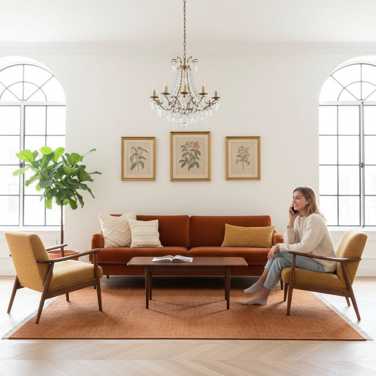 Amber Dusk | Hand-Knotted Woolen Rug