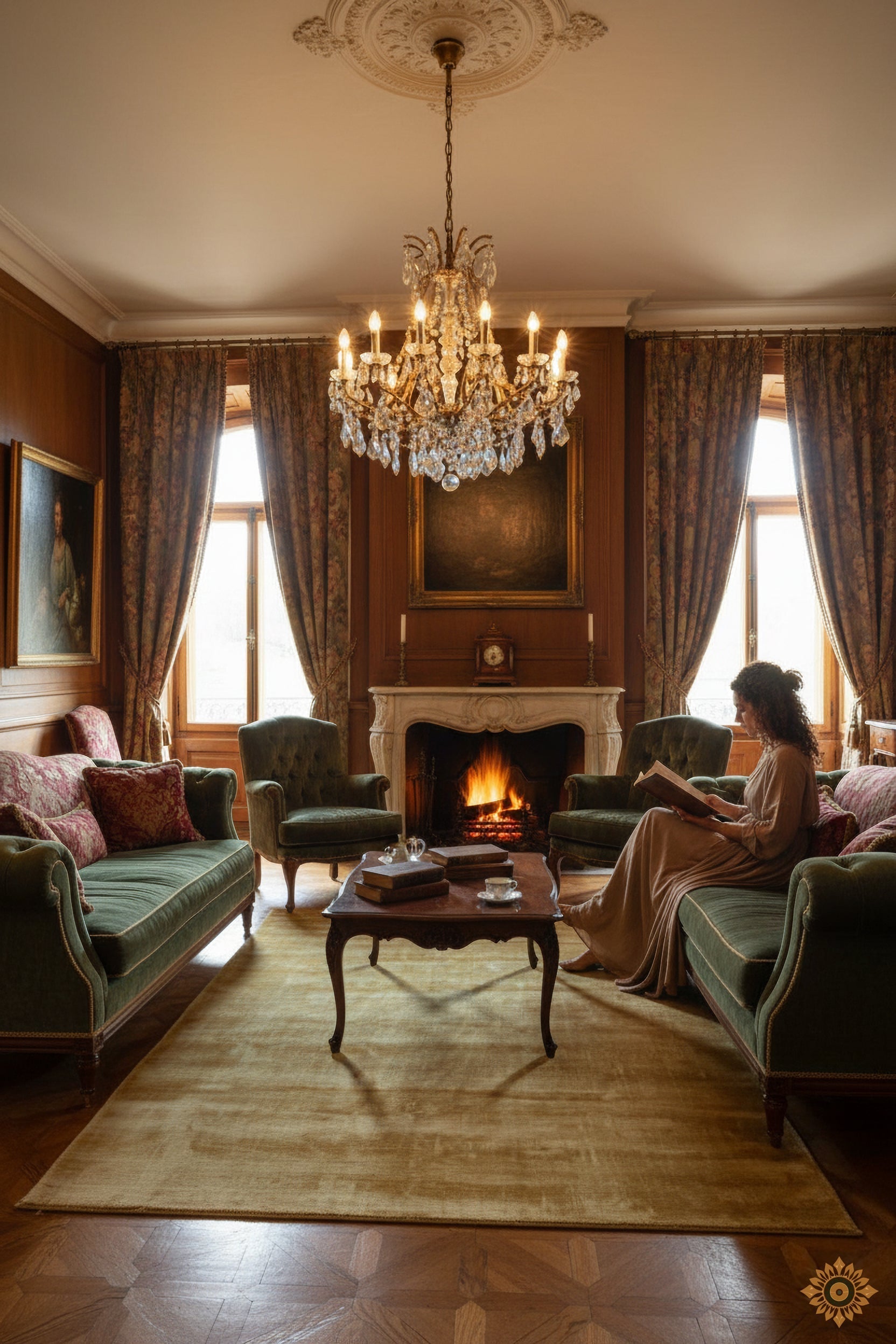 Golden Grandeur | Hand-Loom Viscose Rug