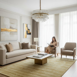 Golden Grandeur | Hand-Loom Viscose Rug