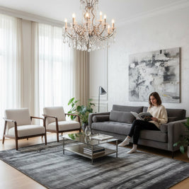 Graphite Weave | Hand-Loom Viscose Rug