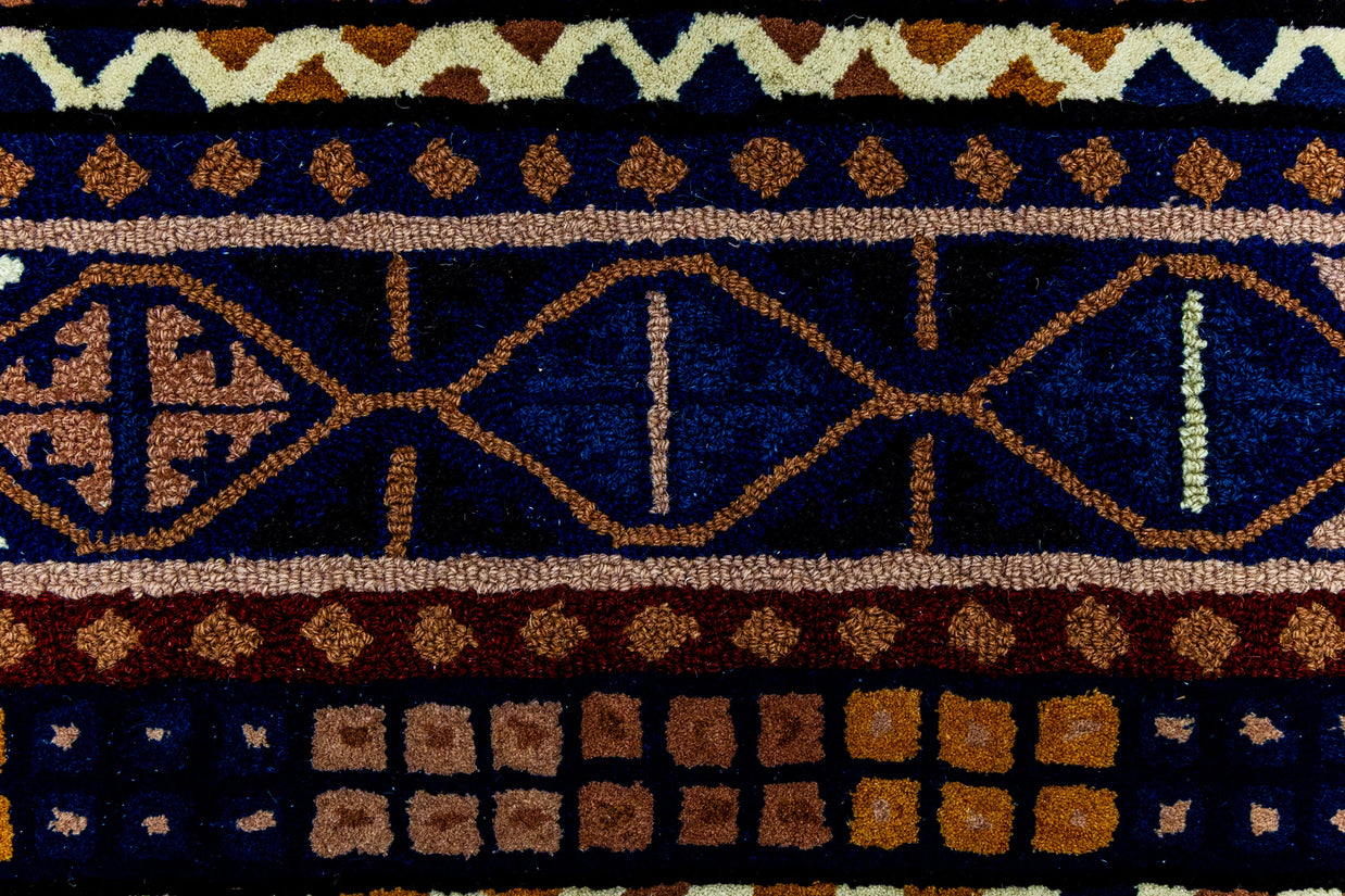 Garnet Dusk | Fusion Weave (Hand-Tufted on Durrie)