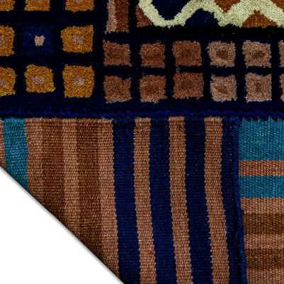 Garnet Dusk | Fusion Weave (Hand-Tufted on Durrie)