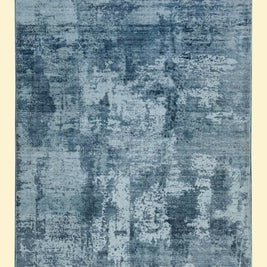 Sapphire Wash | Hand-Loom Printed Viscose Rug