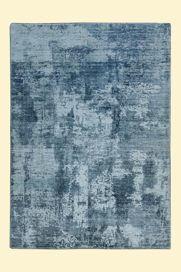 Sapphire Wash | Hand-Loom Printed Viscose Rug