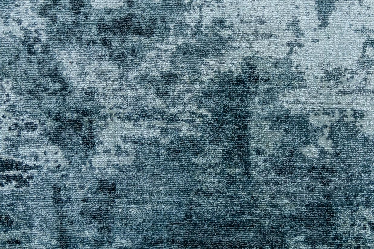 Sapphire Wash | Hand-Loom Printed Viscose Rug