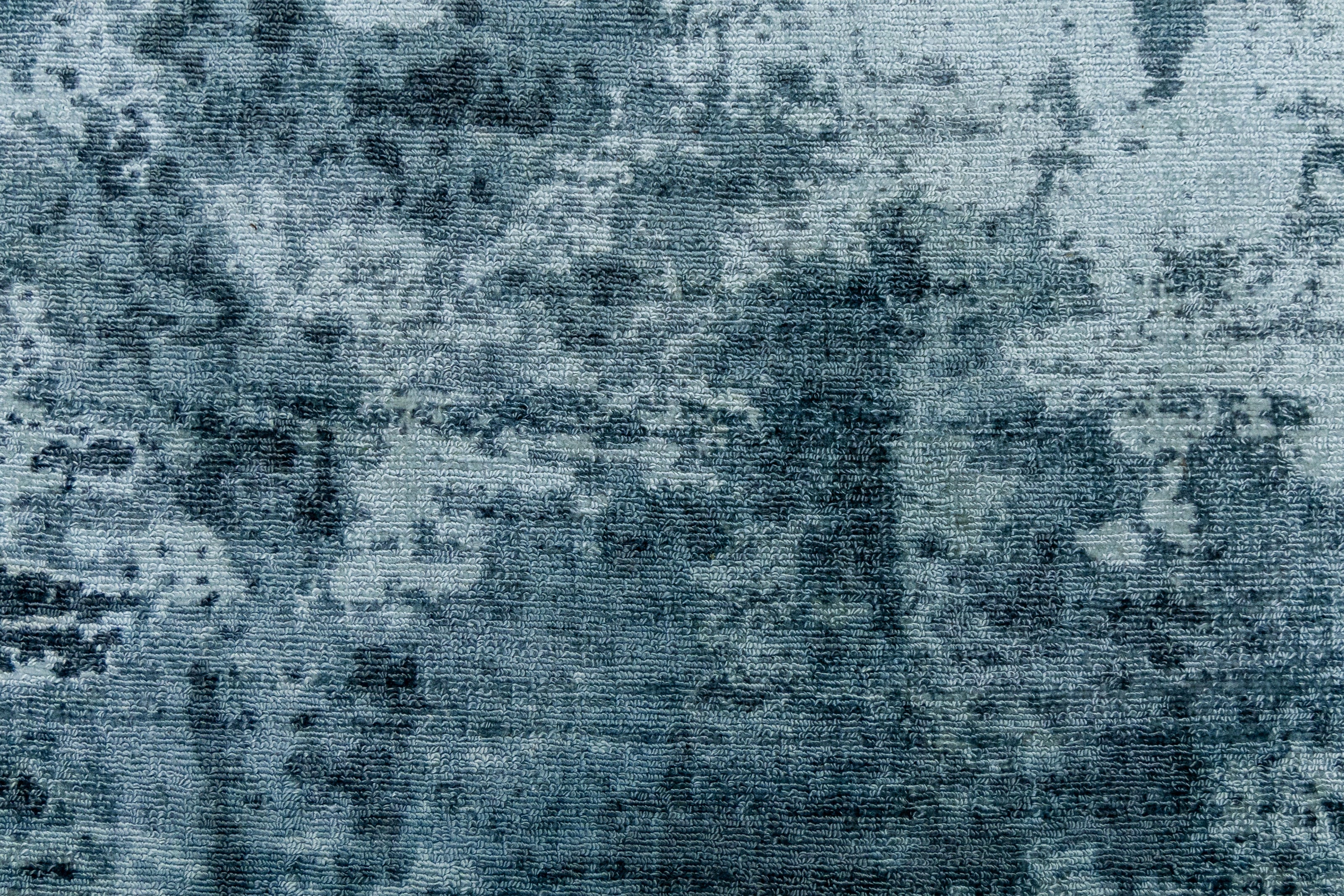 Sapphire Wash | Hand-Loom Printed Viscose Rug