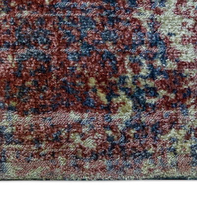 Patina Blue | Hand-Loom Printed Viscose Rug