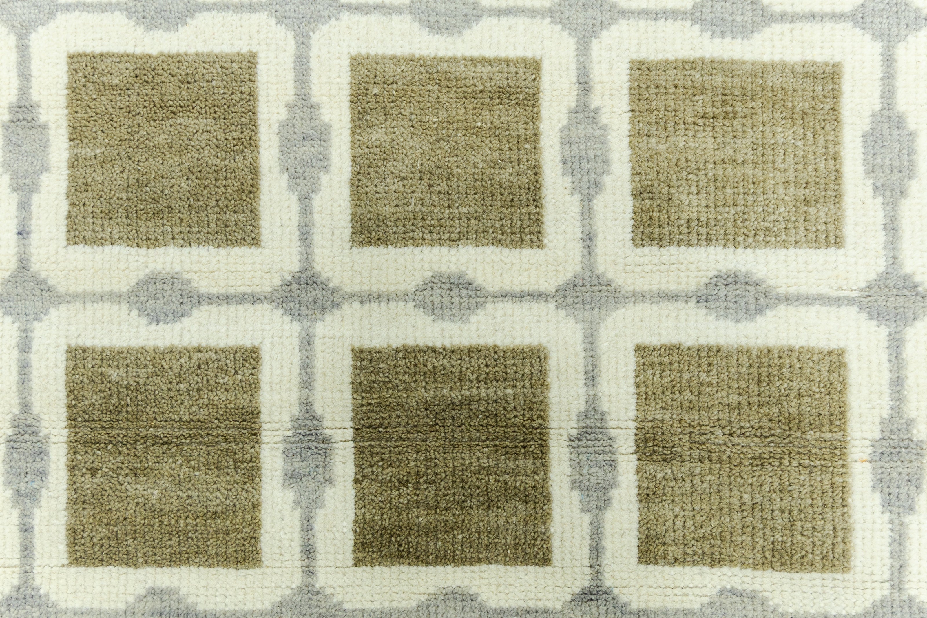 Veridian Grid | Hand-Knotted New Zealand Wool Rug