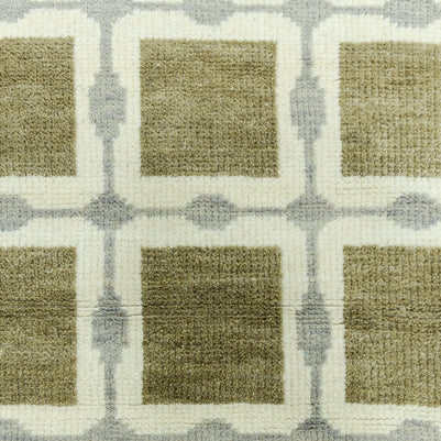 Veridian Grid | Hand-Knotted New Zealand Wool Rug