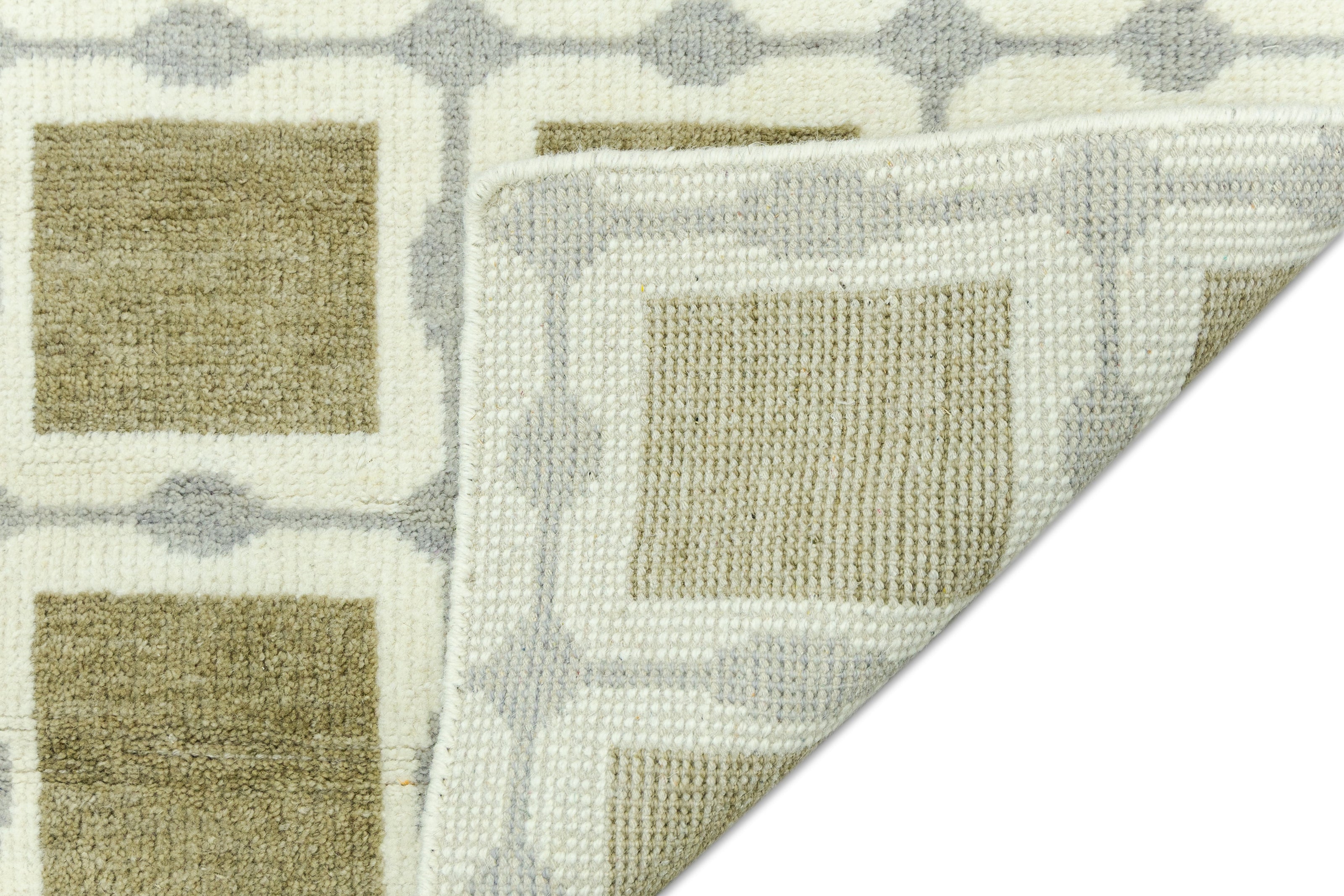 Veridian Grid | Hand-Knotted New Zealand Wool Rug