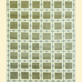 Veridian Grid | Hand-Knotted New Zealand Wool Rug
