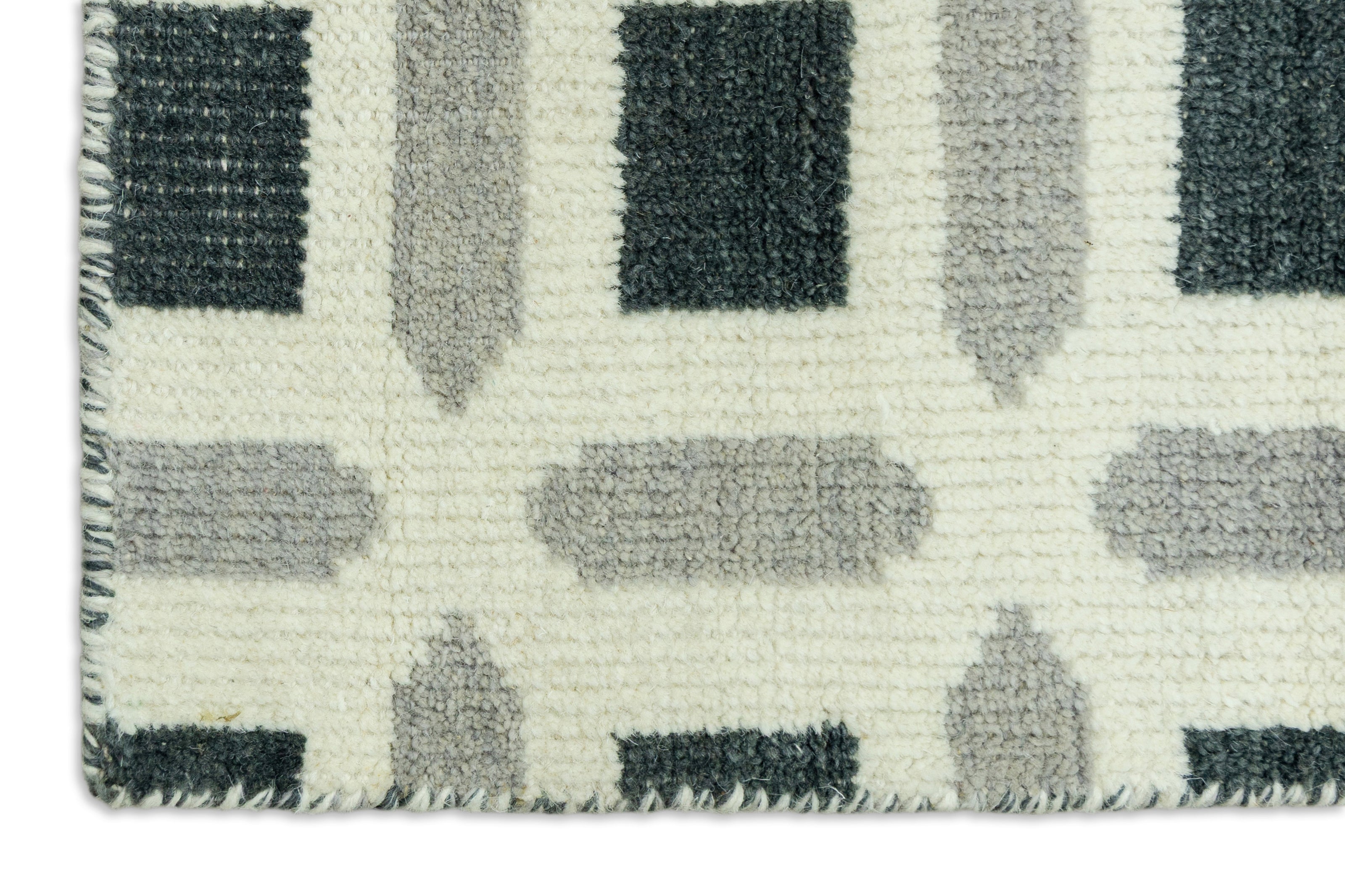 Lapis Grid | Hand-Knotted New Zealand Wool Rug