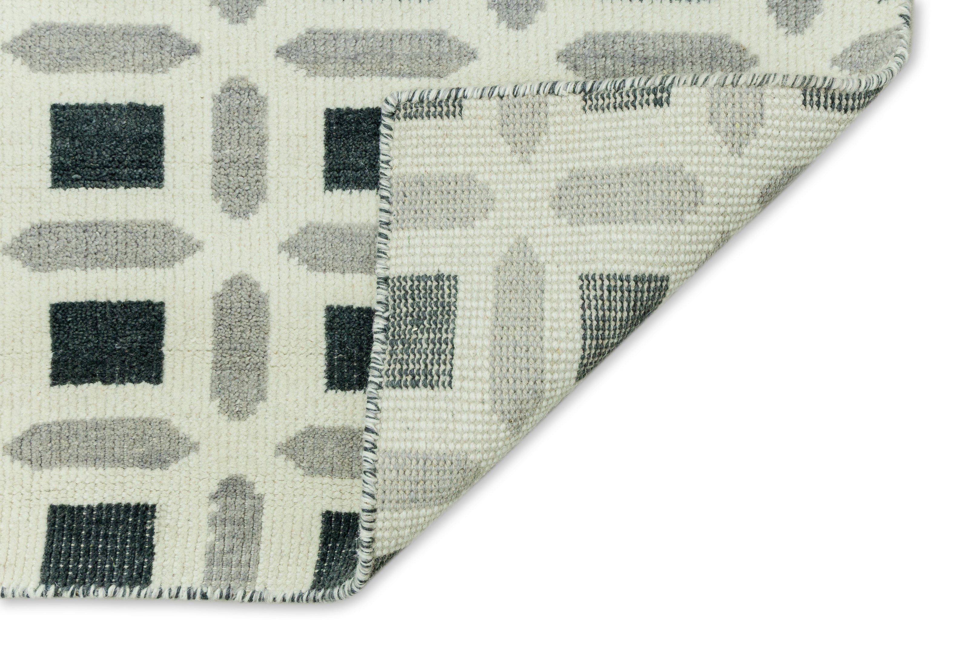 Lapis Grid | Hand-Knotted New Zealand Wool Rug