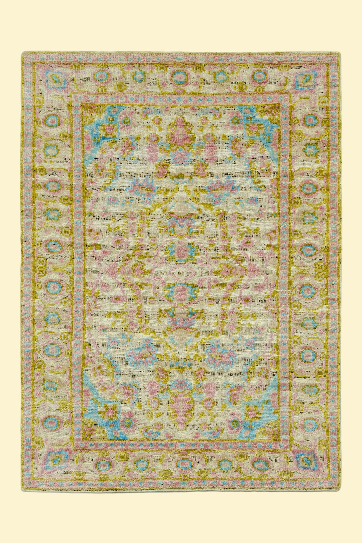 Pastel Garden | Hand-Knotted Handcarded Wool Rug