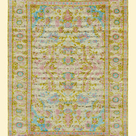 Pastel Garden | Hand-Knotted Handcarded Wool Rug