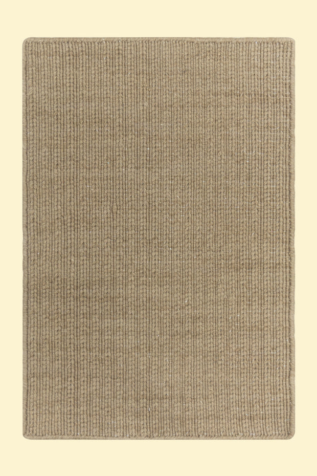 Beige Texture Hand-Woven Soumak woolen rug for bed rooms, offices, and dining spaces. 