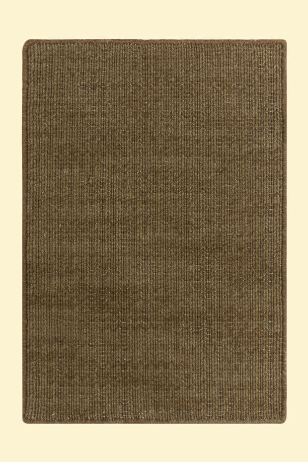 Brown Texture Hand-Woven Soumak woolen rug for bed rooms, offices, and dining spaces. 