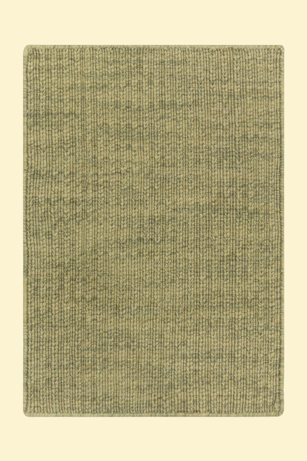 Green Texture Hand-Woven Soumak woolen rug for bed rooms, offices, and dining spaces. 