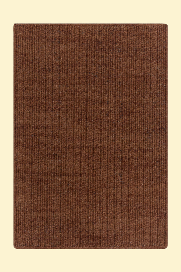Brown Texture Hand-Woven Soumak woolen rug for bed rooms, offices, and dining spaces. 