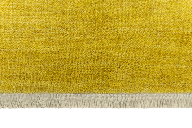 Sunfield Ochre Texture Hand-Loom Solid Woolen Rug for Master Bedrooms, Offices and Dining Room
